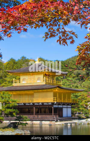 Japan, Kyoto, Kinkaku-ji, -The Golden Pavilion officially named Rokuon-ji Stock Photo