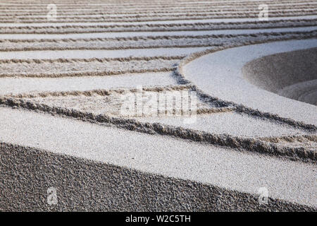 Japan, Kyoto, Ginkakuji Temple - A World Heritage Site, Dry sand garden known as the Sea of Silver Sand Stock Photo