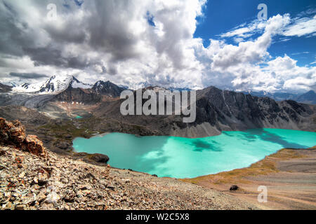 Ala Kul (Ala Kol) lake (3560 m), Issyk Kul oblast, Kyrgyzstan Stock Photo