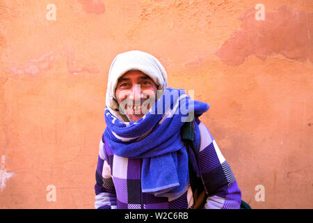 Man After Bath in Local Hammam, Meknes, Morocco, North Africa Stock Photo