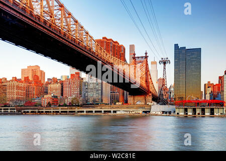 Queensboro Bridge, New York City at sunrise Stock Photo