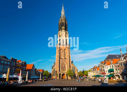 Netherlands, South Holland (Zuid-Holland), Delft, Markt (Marketplace), New Church (Nieuwe Kerk) Stock Photo