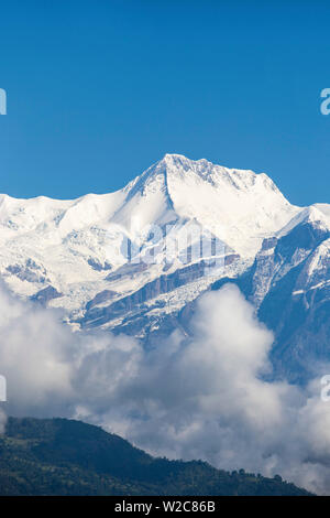 Nepal, Pokara, View of Himalayas Stock Photo