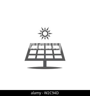 Solar panel vector icon on white background Stock Vector