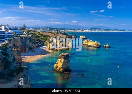 Portugal, Algarve, Lagos, Dona Ana Beach (Praia Dona Ana) Stock Photo