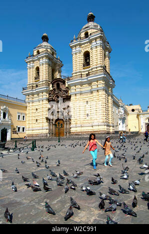 Peru, Lima, San Francisco Monastery And Church, Iglesia de San Francisco, UNESCO World Heritage Site Stock Photo