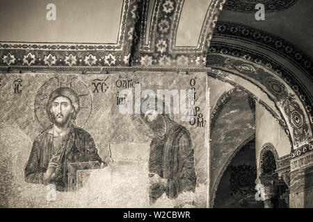Jsjsus Mosaic of Jesus, Ayasofya (Hagia Sophia) cathedral and mosque, Istanbul ...