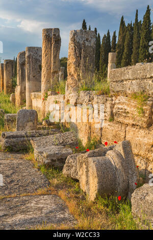 Ruins of ancient Hierapolis, Pamukkale, Denizli Province, Turkey Stock Photo