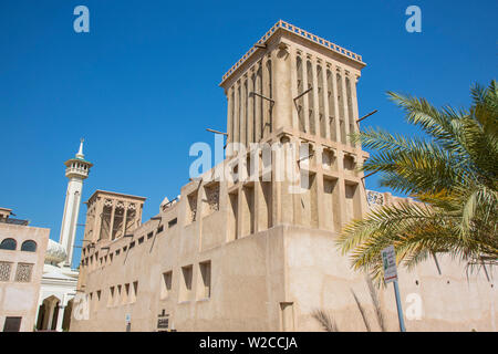 Bastakia Quarter, Bur Dubai, Dubai Creek, Dubai, United Arab Emirates Stock Photo