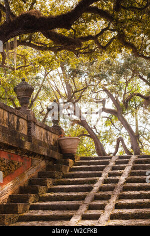 USA, Florida, Miami-area, Coconut Grove, Vizcaya Museum and Gardens, staircase Stock Photo
