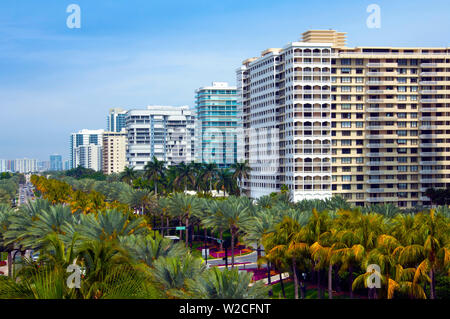 Florida, North Miami Beach, Bal Harbour Village, Condominiums, Hotels Stock Photo