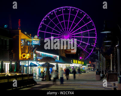 Myrtle Beach, Sky Wheel, Boardwalk, South Carolina Stock Photo