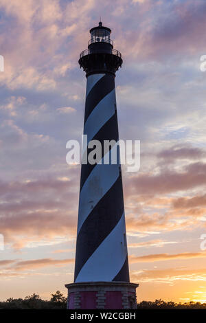 USA, North Carolina, Cape Hatteras National Saeshore, Buxton, Cape Hatteras Lighthouse, b. 1870, tallest brick structure in the US Stock Photo