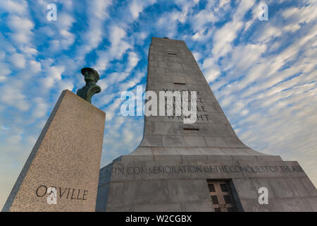 USA, North Carolina, Kill Devil Hills, Wright Brothers National Memorial, Wright Brothers Monument Stock Photo