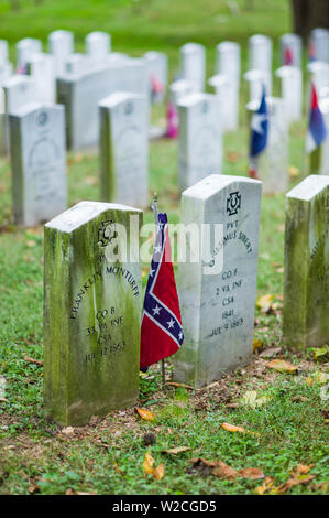USA, Virginia, Richmond, Hollywood Cemetery, graves of Confederate soldiers Stock Photo