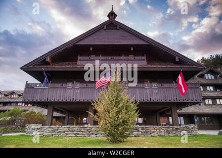 USA, Vermont, Stowe, Trapp Family Lodge, hotel owned by the von Trapp Family whose story was told in the film, Sound of Music Stock Photo