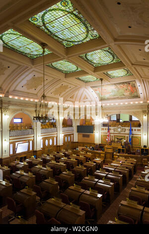 USA, South Dakota, Pierre, South Dakota State Capitol, Chamber of the House of Representatives Stock Photo