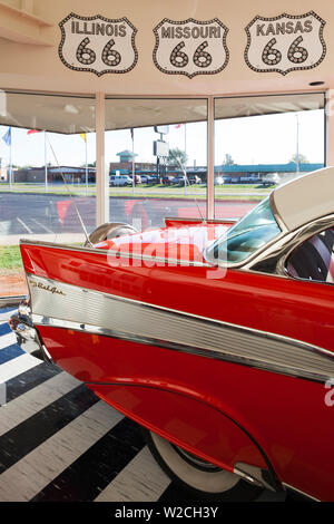 USA, Oklahoma, Clinton, Route 66 Museum, 1957 Chevrolet automobile Stock Photo