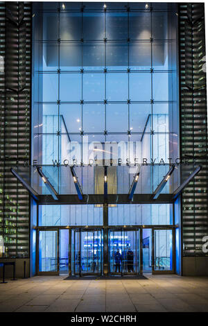 Entrance to the One World Trade Center, Lower Manhattan, New York City, New York, USA