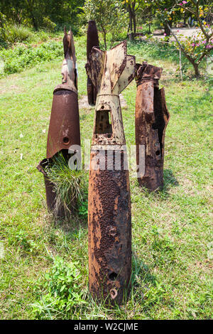 Vietnam, DMZ Area, Dong Ha, Mine Action Visitor Center, exterior bomb display Editorial Property Release: EPR-VNM-2015-01 Stock Photo