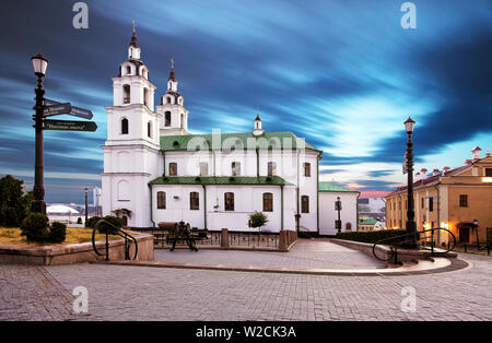 Minsk, Belarus. The Cathedral Of Holy Spirit In Minsk - The Main Orthodox Church Of Belarus And Symbol Of Capital Stock Photo