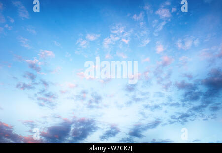 Blue sky only with white clouds Stock Photo
