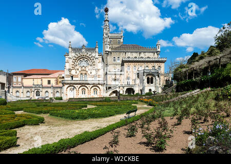 Santa Cruz do Buçaco Palace Hotel, Former Carmelite Monastery, Bussaco national forest, Mealhada, Beira Littoral, Portugal Stock Photo