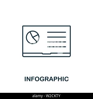 Infographic outline icon. Thin line concept element from content icons collection. Creative Infographic icon for mobile apps and web usage Stock Vector