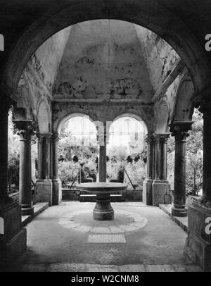 cloister of fossanova abbey, priverno, italy Stock Photo
