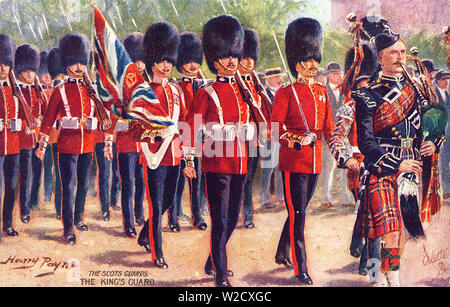 Scottish Royal Guard. The beginning of the 20th century. Stock Photo