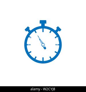 Vector illustration, flat design. Timer clock time icon Stock Vector