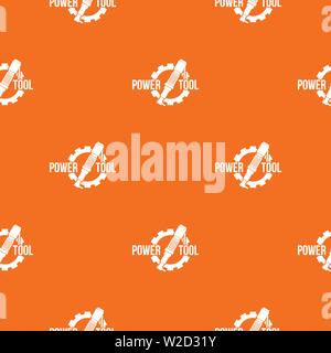 Power tool factory pattern vector orange Stock Vector