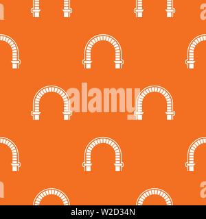 Arch column pattern vector orange Stock Vector