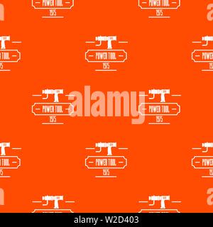 Power tool pattern vector orange Stock Vector