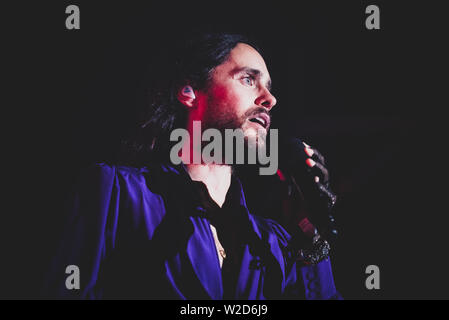 Jared Leto, singer and founder of the American pop/rock band Thirty Seconds To Mars performing live on stage at the Collisioni Festival 2019. Stock Photo