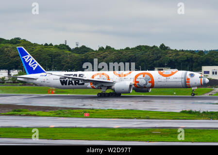 Tokyo, Japan - Jul 4, 2019. JA789A ANA All Nippon Airways Boeing
