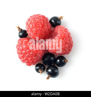 various fresh berries isolated on white background Stock Photo