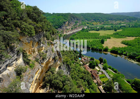 la roque-gageac and river dordogne, france Stock Photo