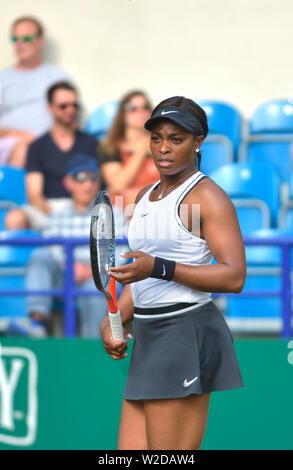 Sloane Stephens (USA) playing on court 1 at the Nature Valley International, Devonshire Park, Eastbourne, UK. 24th June 2019 Stock Photo