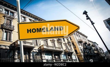 Street Sign the Direction Way to Homeland Stock Photo Alamy