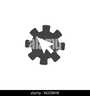 Website clicks icon ; pointer icon - unscrupulously acquiring website clicks Stock Vector