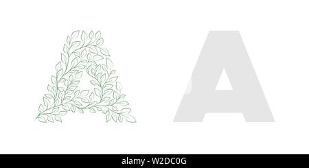 Botanical capital letter D vector Stock Vector Image & Art - Alamy