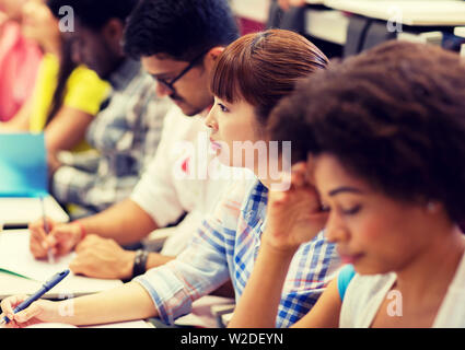 group of international students on lecture Stock Photo