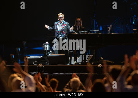 LUCCA, ITALY.  07 st July , 2019. Elton John live in concert . Stefano Dalle Luche / Alamy Live News. Stock Photo