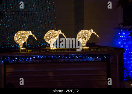 Beautiful outdoor Christmas lights every year decorating houses in Auckland, New Zealand. Stock Photo