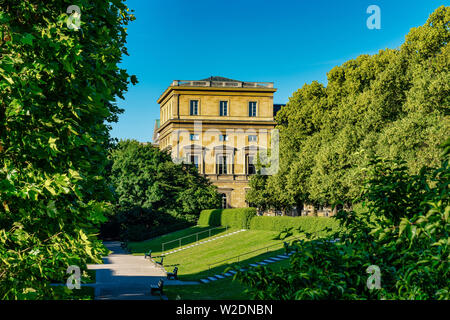 Munich, Residenz royal palace of the Bavarian kings: view of the Festival Hall Building from the Court Garden in Renaissance baroque style Stock Photo