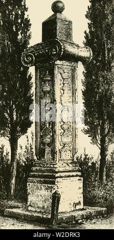 The Column of the French, Ravenna, Erected to the Memory of Gaston De Foix', 1890.   Creator: Unknown. Stock Photo