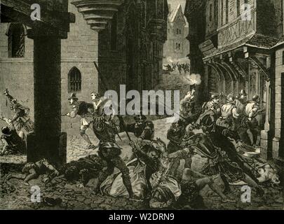 'The Massacre of St. Bartholomew', (1572), 1890.   Creator: Unknown. Stock Photo