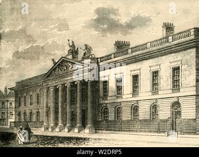 The old East India House, headquarters of the East India Company Stock ...