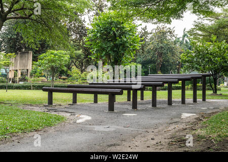 Thonburirom Park as known as Suan Thon, the first urban public park in Thonburi, Bangkok, Thailand. Many people come here to exercise and relax in Stock Photo